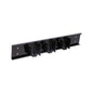 RW Clean Black Mop / Broom Holder - 3 Slots, Wall Mount - 17 3/4" - 1 count box