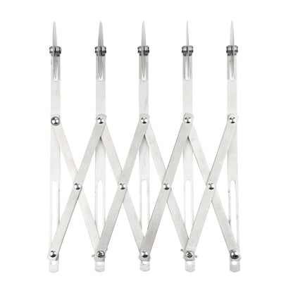 Met Lux Stainless Steel 5-Wheel Pastry Cutter - 2 1/4" Blades - 9 1/2" x 9 1/2" x 2 1/4" - 1 count box