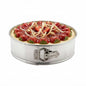 Met Lux 12" Silver Aluminum Springform Cake Pan - 12" x 12" x 3" - 1 count box