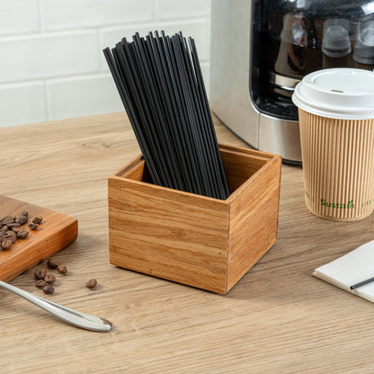 Eco Display Natural Bamboo Condiment Rack Box - 4" x 4" x 3 1/4" - 1 count box