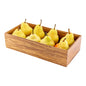 Eco Display Natural Bamboo Condiment Rack Deep Box - 13" x 6 1/2" x 3 1/4" - 1 count box