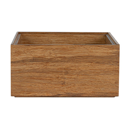 Eco Display Natural Bamboo Condiment Rack Deep Box - 6 1/2" x 6 1/2" x 3 1/4" - 1 count box
