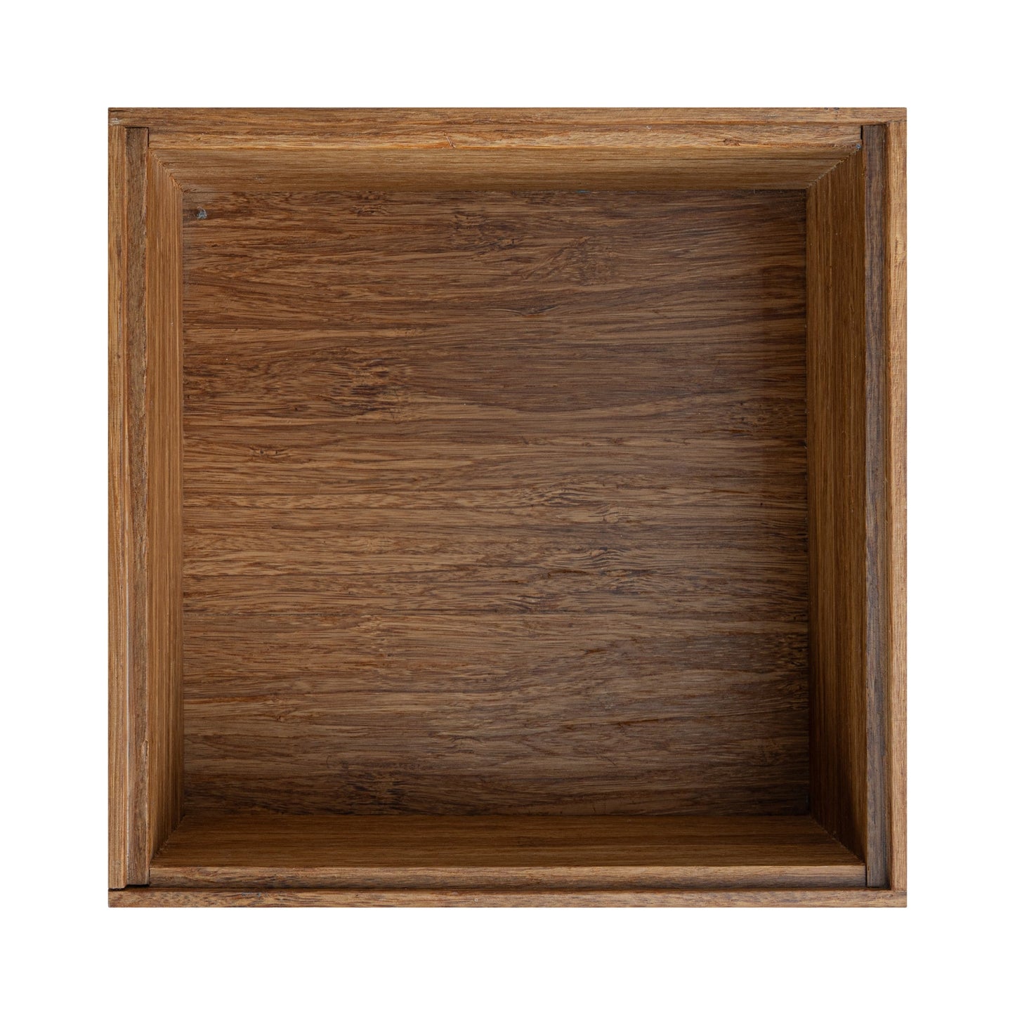 Eco Display Natural Bamboo Condiment Rack Deep Box - 6 1/2" x 6 1/2" x 3 1/4" - 1 count box