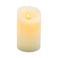 Fire Tek Ivory Plastic Flameless Pillar Candle - Real Wax, Programmable - 3" x 3" x 5" - 1 count box