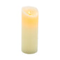 Fire Tek Ivory Plastic Flameless Pillar Candle - Real Wax, Programmable - 3" x 3" x 8" - 1 count box
