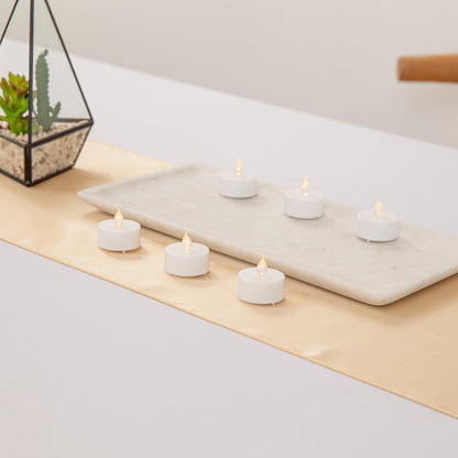Fire Tek White Plastic Flameless Tea Candle - 1 1/2" x 1 1/2" x 1 1/4" - 10 count box