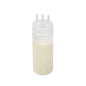 Sauce Tek 12 oz Clear Plastic All-Purpose Squeeze Bottle - with Triple Dispersion Tip - 6 count box