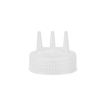 Sauce Tek 12 oz Clear Plastic All-Purpose Squeeze Bottle - with Triple Dispersion Tip - 6 count box
