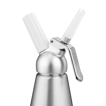 Whip Tek 0.5L Aluminum Whipped Cream Dispenser - with 3 Plastic Decorator Tips - 1 count box