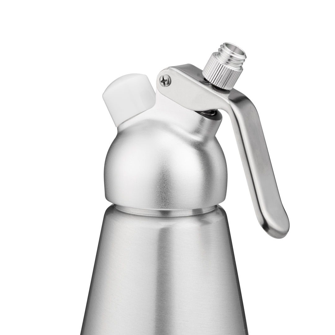 Whip Tek 0.5L Aluminum Whipped Cream Dispenser - with 3 Plastic Decorator Tips - 1 count box