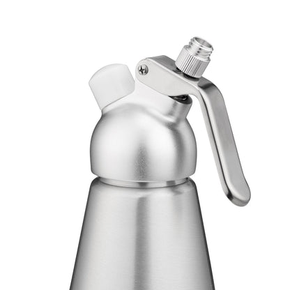 Whip Tek 0.5L Aluminum Whipped Cream Dispenser - with 3 Plastic Decorator Tips - 1 count box