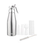 Whip Tek 1L Aluminum Whipped Cream Dispenser - with 3 Plastic Decorator Tips - 1 count box