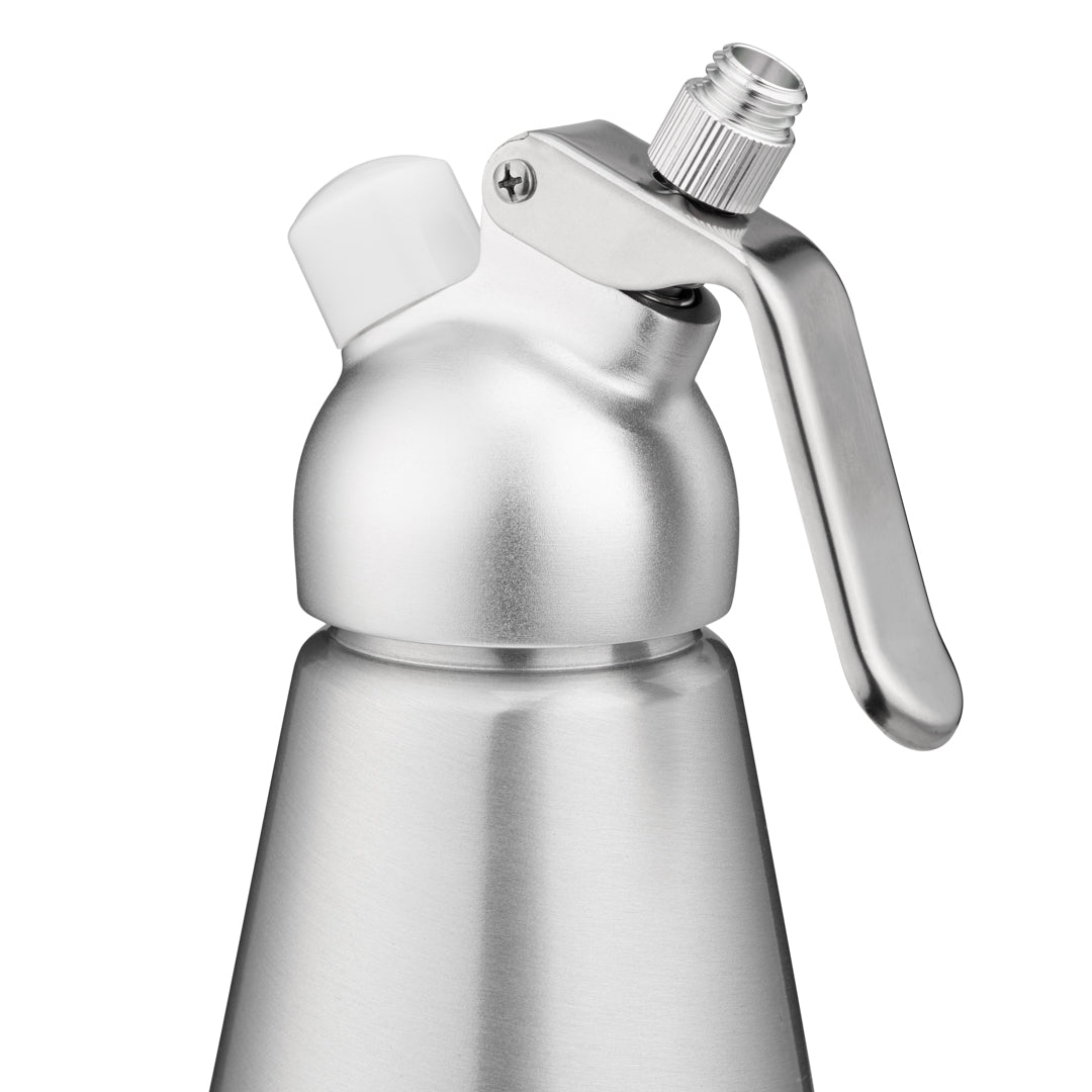 Whip Tek 1L Aluminum Whipped Cream Dispenser - with 3 Plastic Decorator Tips - 1 count box