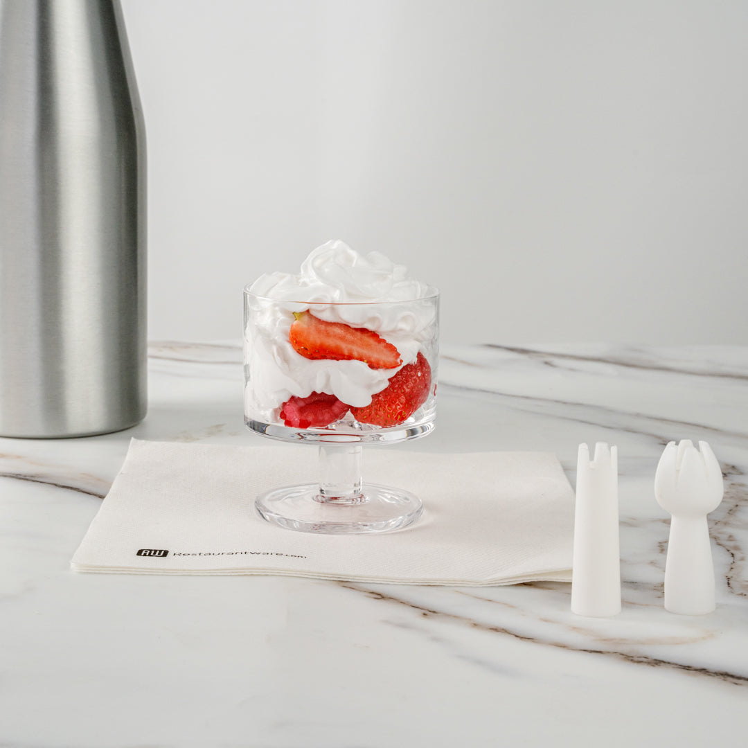 Whip Tek 1L Aluminum Whipped Cream Dispenser - with 3 Plastic Decorator Tips - 1 count box