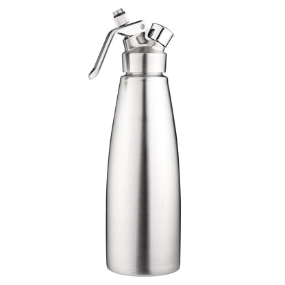 Whip Tek 1L Stainless Steel Professional Whipped Cream Dispenser - with 3 Decorator Tips - 1 count box