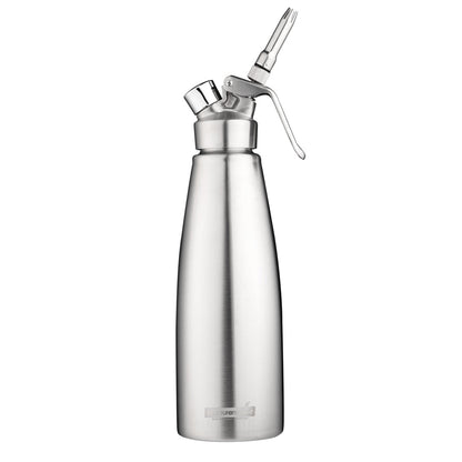 Whip Tek 1L Stainless Steel Professional Whipped Cream Dispenser - with 3 Decorator Tips - 1 count box