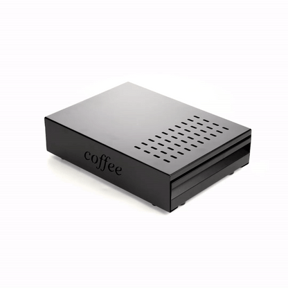 Restpresso Black Stainless Steel Coffee Knock Box Drawer - 13 1/2" x 9 3/4" x 3 3/4" - 1 count box