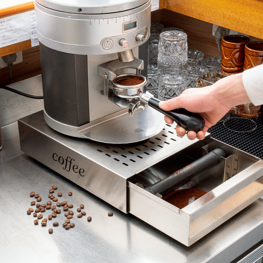 Restpresso Silver Stainless Steel Coffee Knock Box Drawer - 13 1/2" x 9 3/4" x 3 3/4" - 1 count box