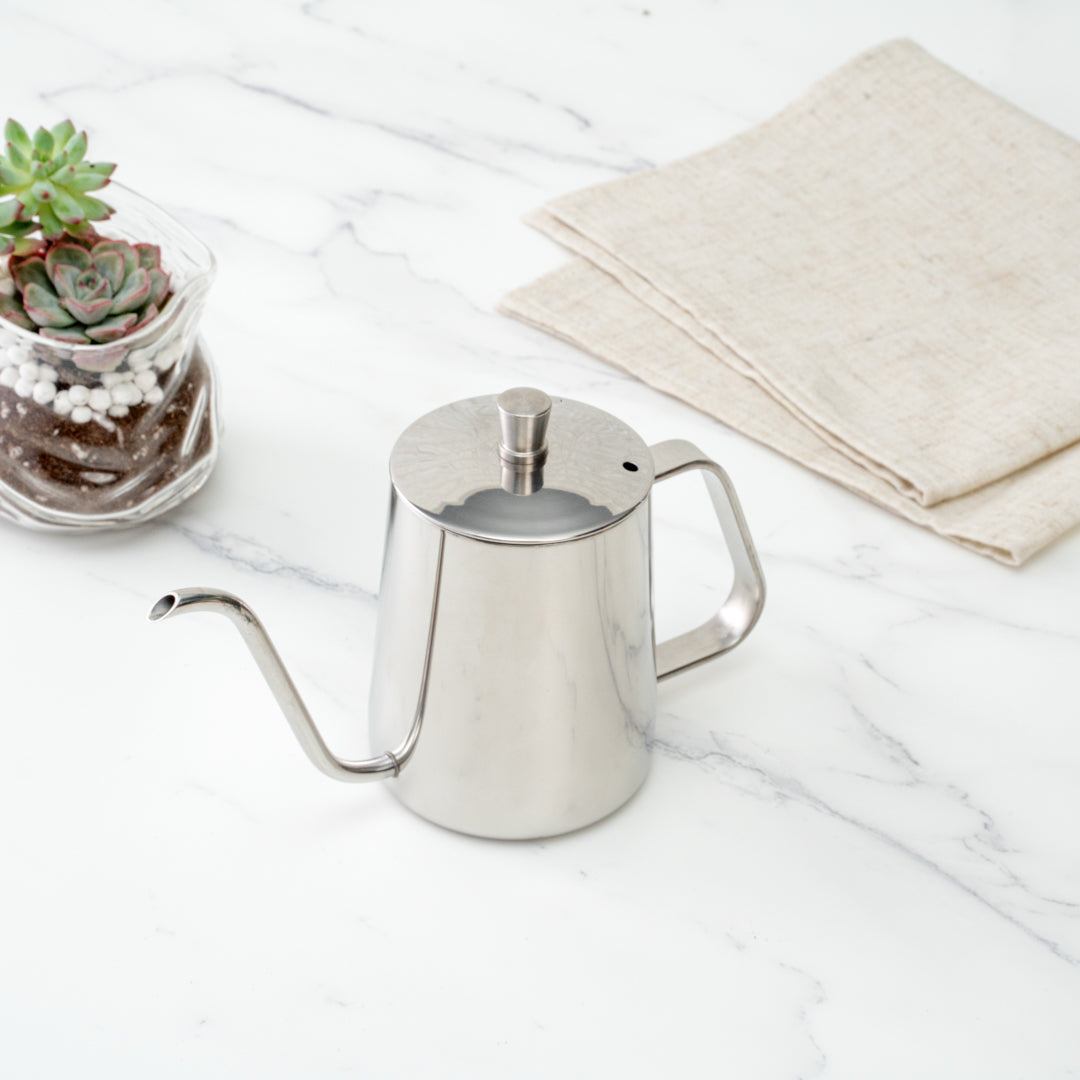 Restpresso 12 oz Stainless Steel Pour Over / Gooseneck Kettle - 7" x 3 1/4" x 4" - 1 count box