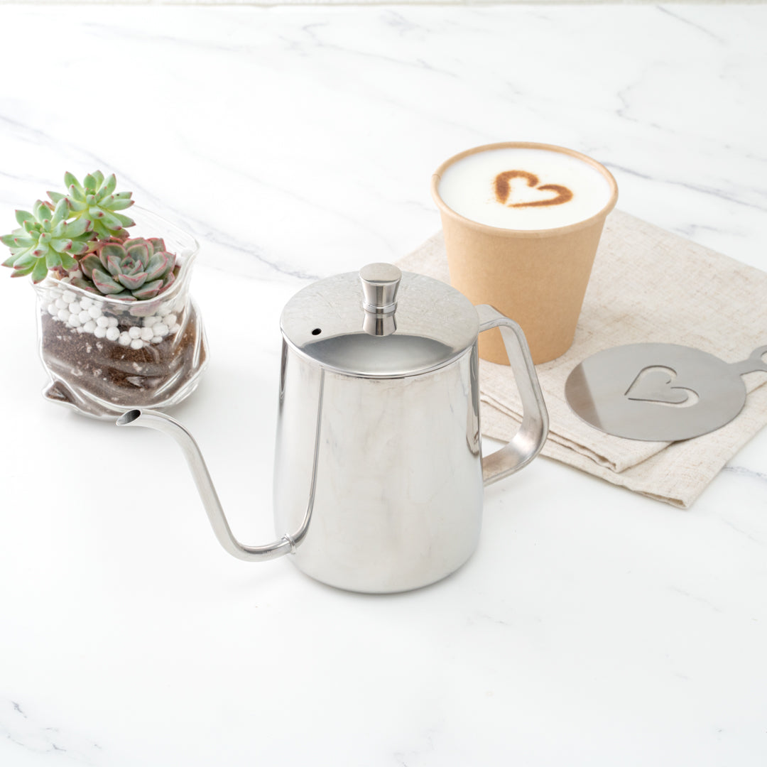 Restpresso 20 oz Stainless Steel Pour Over / Gooseneck Kettle - 8 3/4" x 3 1/2" x 5 1/2" - 1 count box