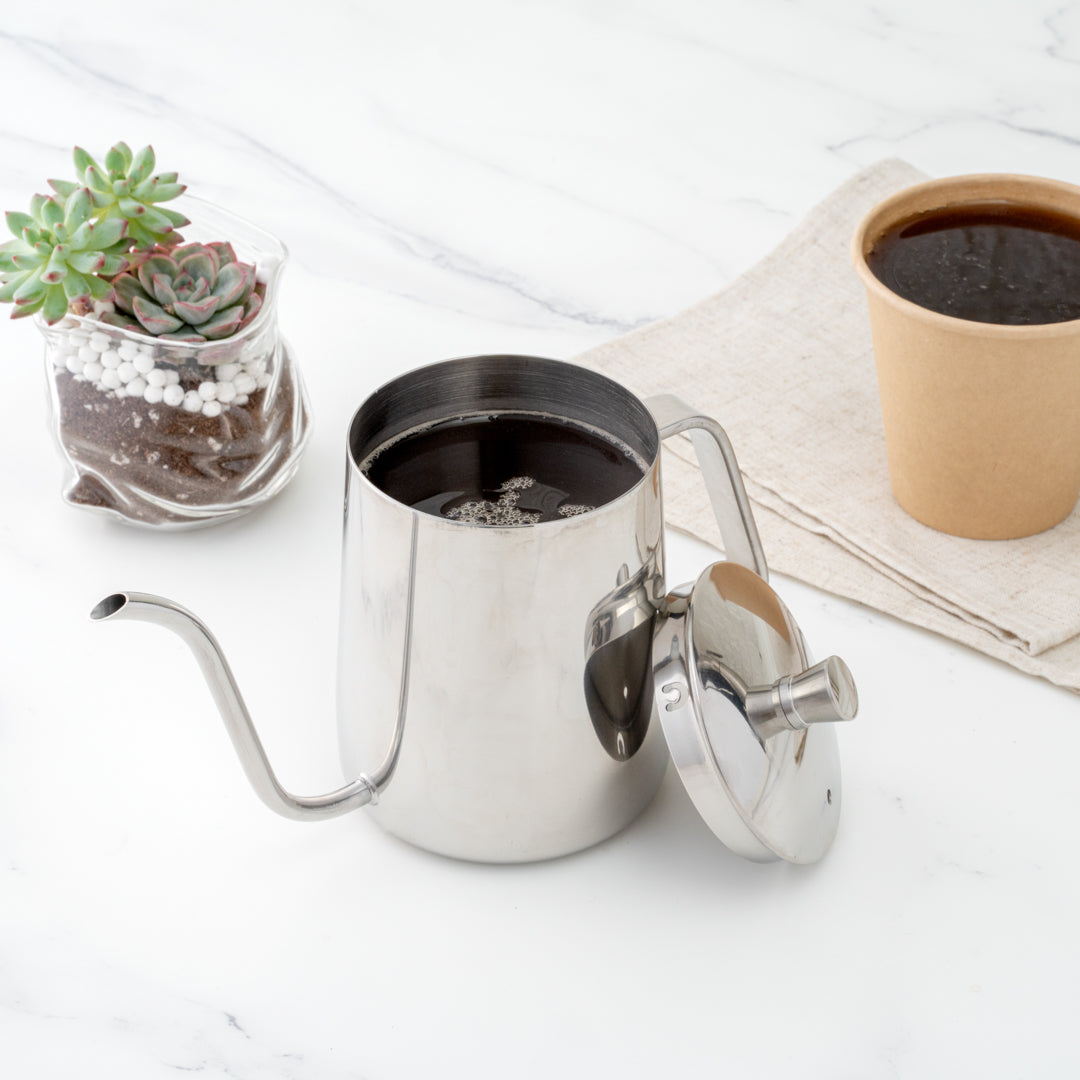 Restpresso 20 oz Stainless Steel Pour Over / Gooseneck Kettle - 8 3/4" x 3 1/2" x 5 1/2" - 1 count box