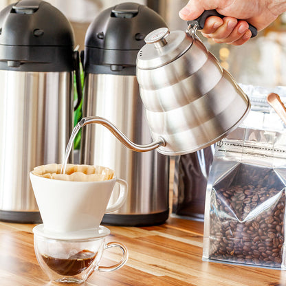 Restpresso 41 oz Stainless Steel Pour Over / Gooseneck Kettle - with Thermometer Lid - 12 3/4" x 5 1/2" x 6" - 1 count box