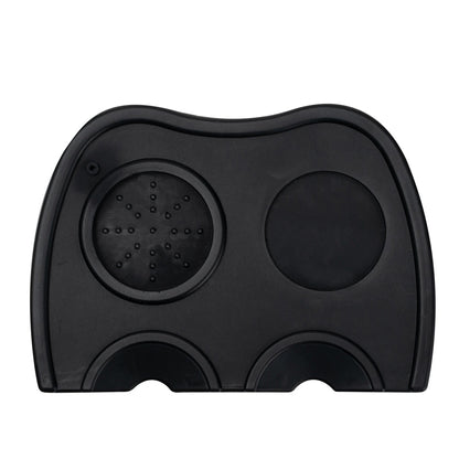 Restpresso Black Silicone Espresso Tamping Mat - Double - 8 1/4" x 5 3/4" x 1 1/2" - 1 count box