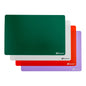 Chef 101 Rectangle Assorted Plastic Flexible Cutting Board / Chopping Mat Set - Includes 4 Mats - 18" x 12" - 1 count box