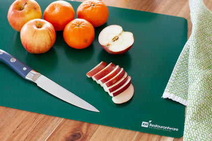 Chef 101 Rectangle Assorted Plastic Flexible Cutting Board / Chopping Mat Set - Includes 4 Mats - 18" x 12" - 1 count box