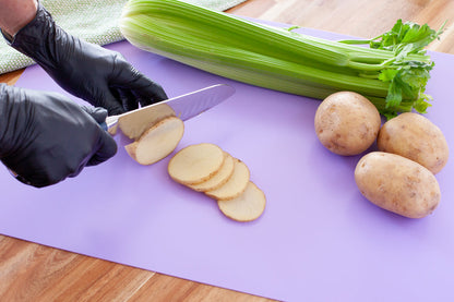 Chef 101 Rectangle Assorted Plastic Flexible Cutting Board / Chopping Mat Set - Includes 4 Mats - 24" x 18" - 1 count box