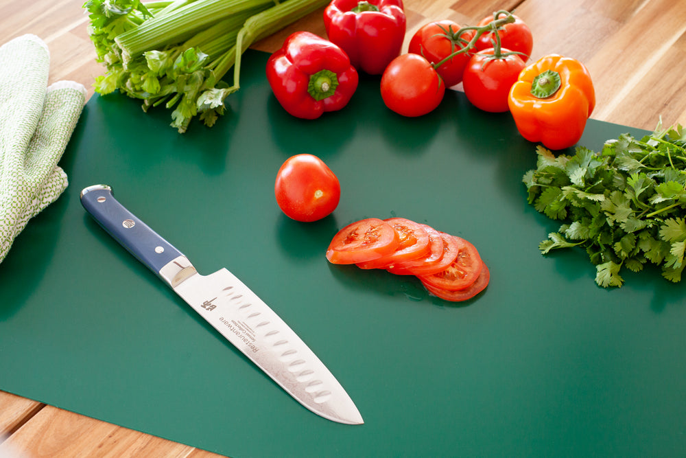 Chef 101 Rectangle Assorted Plastic Flexible Cutting Board / Chopping Mat Set - Includes 4 Mats - 24" x 18" - 1 count box
