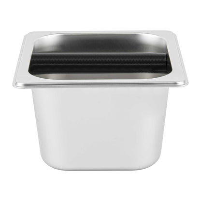 Restpresso Stainless Steel Coffee / Espresso Knock Box - 7" x 6 1/2" x 4" - 1 count box