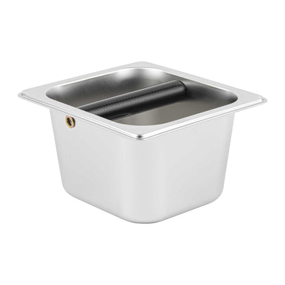 Restpresso Stainless Steel Coffee / Espresso Knock Box - 7" x 6 1/2" x 4" - 1 count box