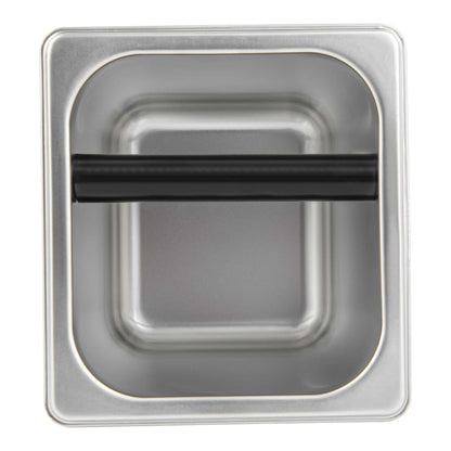Restpresso Stainless Steel Deep Coffee / Espresso Knock Box - 7" x 6 1/2" x 6" - 1 count box
