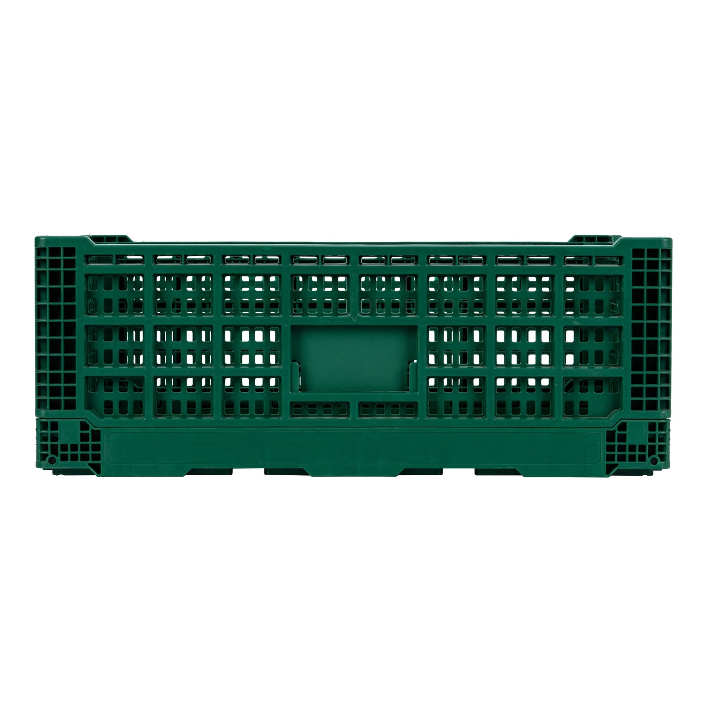 Cater Tek Rectangle Green Plastic 36L Collapsible Milk Crate - Stackable - 23 1/2" x 15 3/4" x 8 1/2" - 1 count box