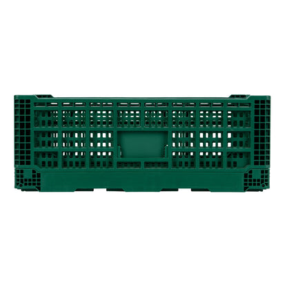 Cater Tek Rectangle Green Plastic 36L Collapsible Milk Crate - Stackable - 23 1/2" x 15 3/4" x 8 1/2" - 1 count box