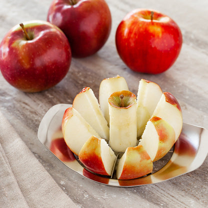 Met Lux Stainless Steel Apple Corer / Slicer - with Handles - 1 count box