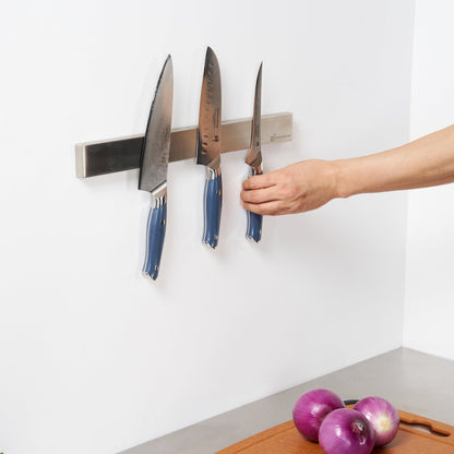 Met Lux Rectangle Stainless Steel Knife Holder - Magnetic - 18" - 1 count box