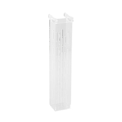 Bev Tek 3 gal Square Clear Acrylic Beverage Dispenser - Infusion Core, White Base - 7 3/4" x 7 3/4" x 25 3/4" - 1 count box