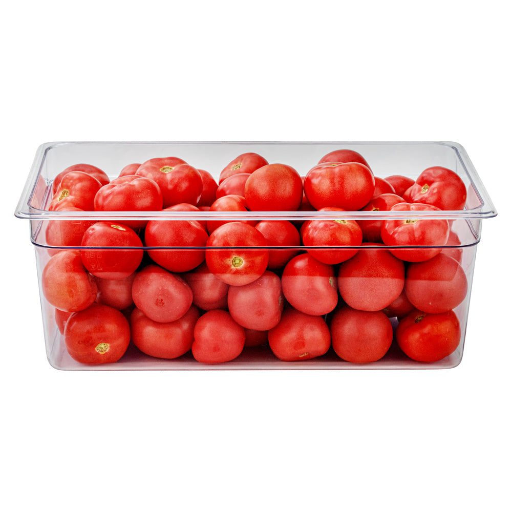 Met Lux Rectangle Clear Plastic Full Size Cold Food Storage Container - 8" Depth - 1 count box