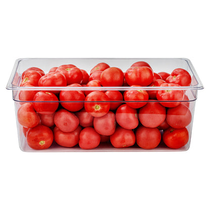 Met Lux Rectangle Clear Plastic Full Size Cold Food Storage Container - 8" Depth - 10 count box