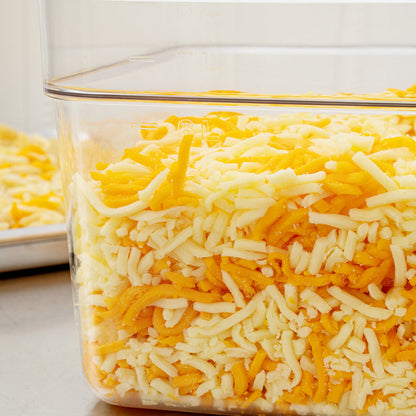 Met Lux Rectangle Clear Plastic 1/2 Size Cold Food Storage Container - 6" Depth - 1 count box