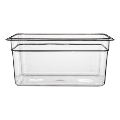 Met Lux Rectangle Clear Plastic 1/2 Size Cold Food Storage Container - 6" Depth - 10 count box