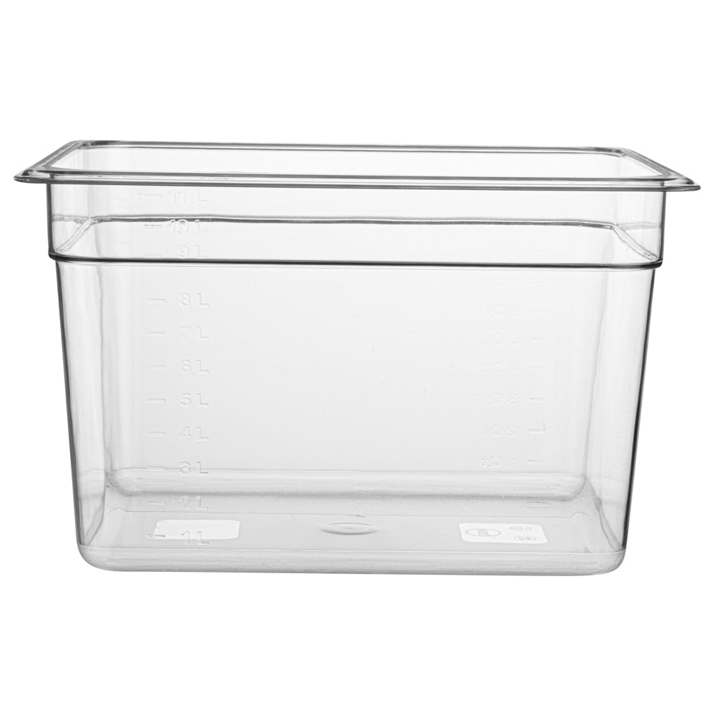 Met Lux Rectangle Clear Plastic 1/2 Size Cold Food Storage Container - 8" Depth - 1 count box