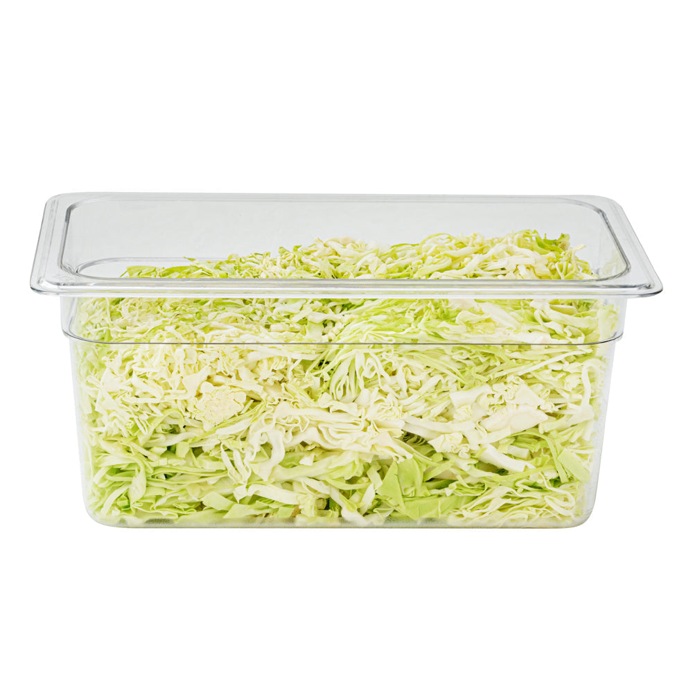 Met Lux Rectangle Clear Plastic 1/3 Size Cold Food Storage Container - 6" Depth - 10 count box