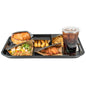 Chef 101 Rectangle Black Plastic Fast Food Tray - 14" x 18" - 50 count box