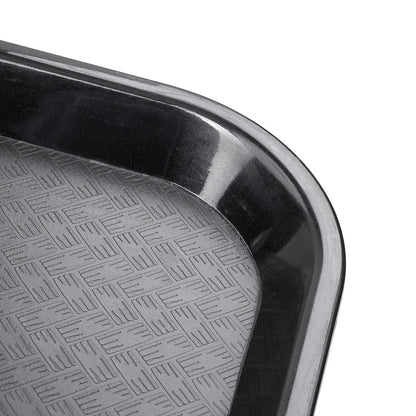 Chef 101 Rectangle Black Plastic Fast Food Tray - 14" x 18" - 50 count box