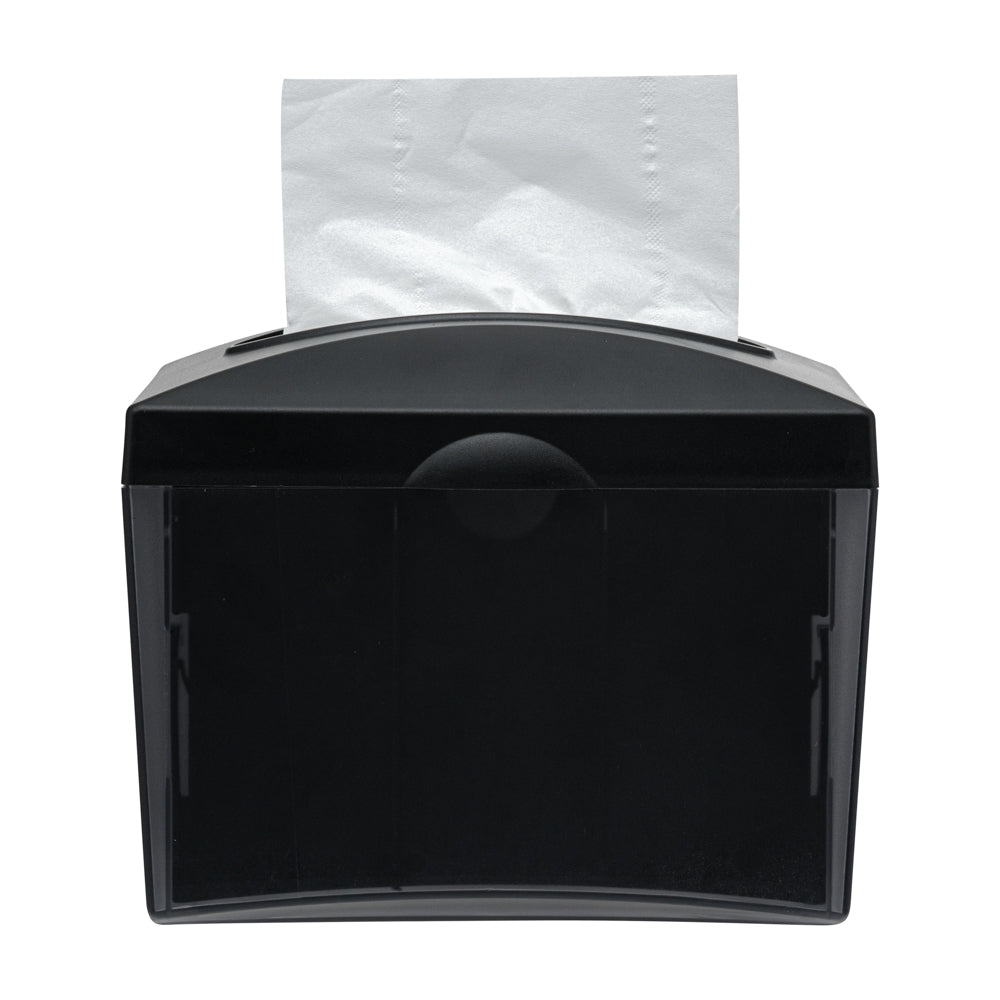 Bar Lux Rectangle Gray Interfold Napkin Dispenser - Tabletop - 7 1/2" x 6" x 6 1/4" - 1 count box
