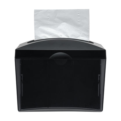 Bar Lux Rectangle Gray Interfold Napkin Dispenser - Tabletop - 7 1/2" x 6" x 6 1/4" - 1 count box