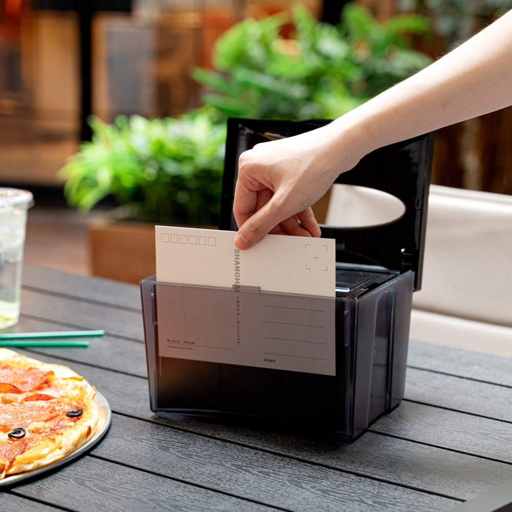 Bar Lux Rectangle Gray Interfold Napkin Dispenser - Tabletop - 7 1/2" x 6" x 6 1/4" - 1 count box